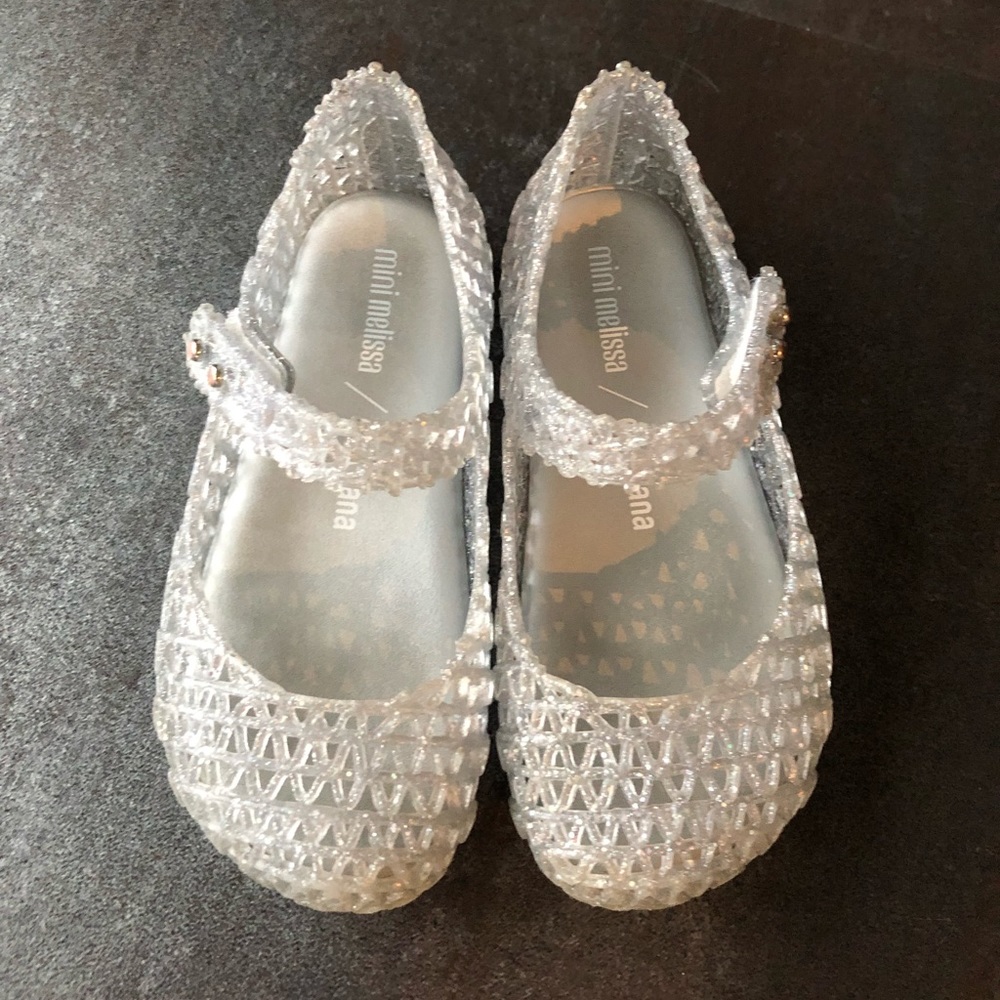 Mini Melissa Glitter Clear Size 9 in Original box